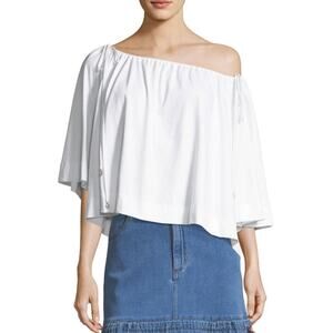 See By Chloé Shoulder Tie Drawstring Off The Shoulder Top